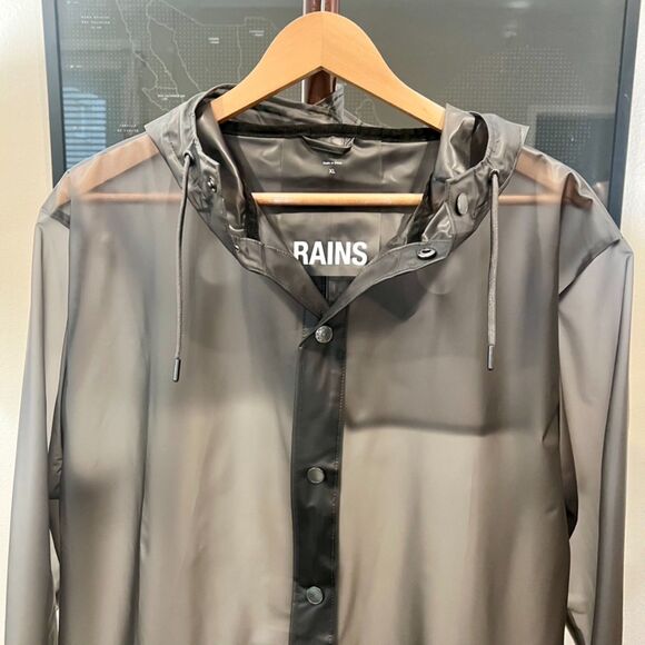 Rains - "Jacket" (w/ Hood) Size XL - Mist (transparent) - Picture 5 of 8